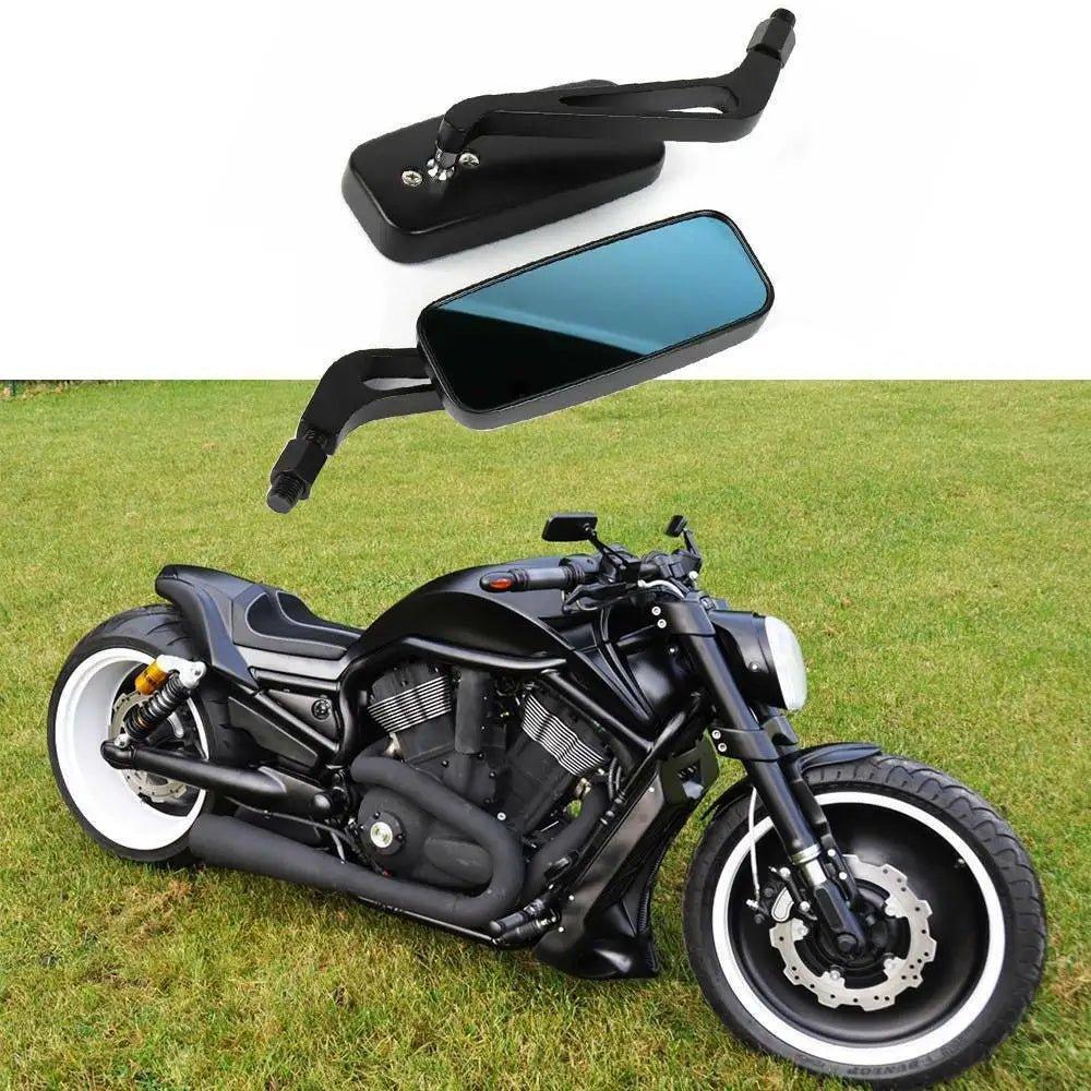 1 Pair Rectangular Motorcycle Mirror for Harley Cruiser Bobber Chopper Softail Sportster ATV Motor Mirror Accessories - RPM Rivals