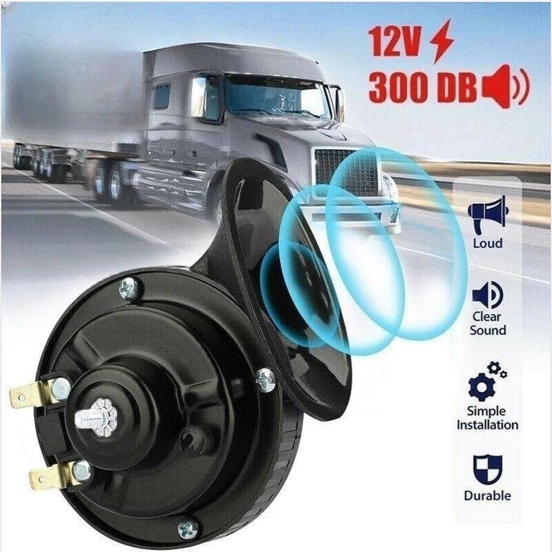 12V Super Loud Car 300DB Dual Tone Snail Electric Air Horn Siren Motorcycle T - RPM Rivals