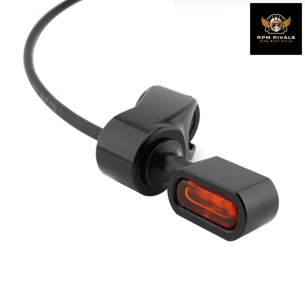 مصباح مؤشر إشارة الانعطاف LED الصغير للشوكة الأمامية للدراجة النارية Harley FXR 1987-2000 وDyna Glide 1991-2005