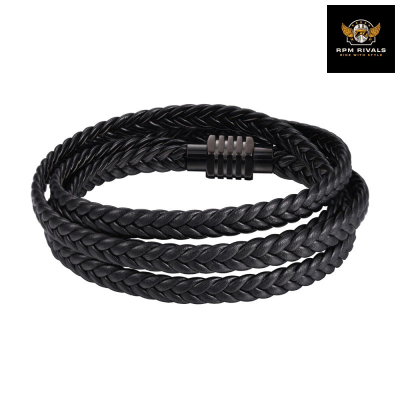 Fashion Multi-layer Woven Bracelet Leather Men