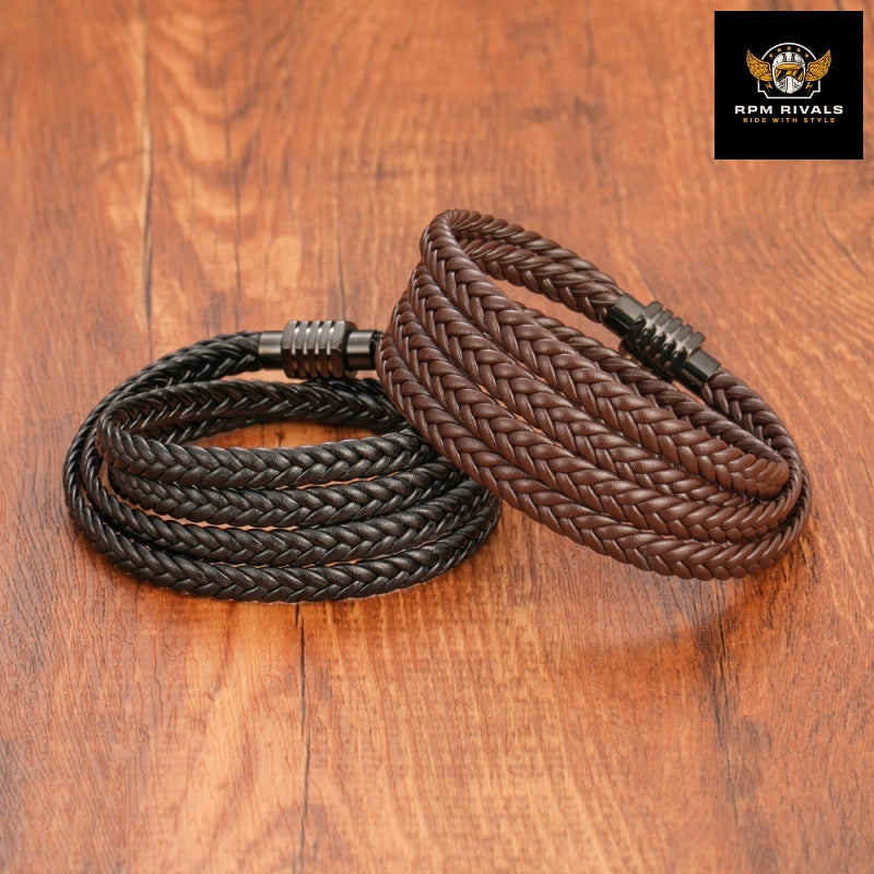 Fashion Multi-layer Woven Bracelet Leather Men