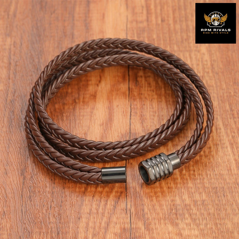 Fashion Multi-layer Woven Bracelet Leather Men
