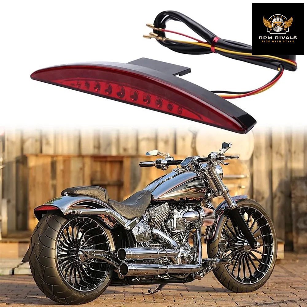 1PCS For Harley Davidson Breakout EFI FXSB CVO 2013 - 2017 Motorcycle Rear Fender Tip Brake LED Tail Light Smoke Red Accessories - RPM Rivals
