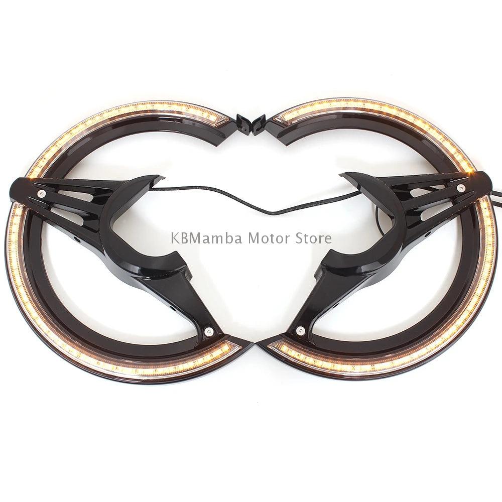 Motorcycle Accessories Brake Disc Rotors Covers With Turn Signals LED Light For Honda Goldwing GL1800 GL 1800 Tour DCT 2018-Up