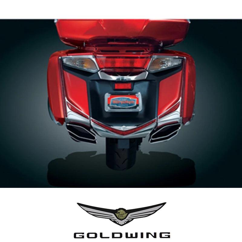 FOR HONDA Goldwing 2012 2013 2014 2015 2016 2017 GL1800 & F6B Models Motorcycle Accessories Polygon Integrated Exhaust Tips Pipe