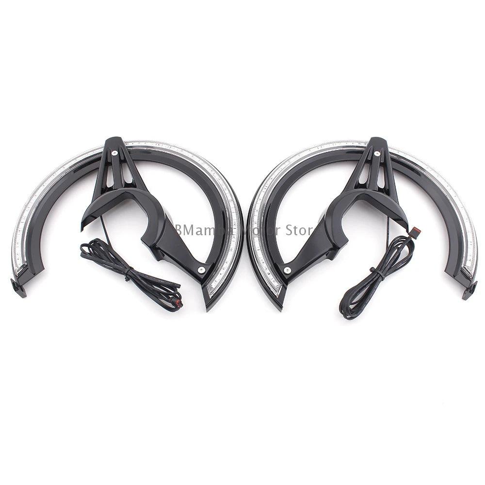 Motorcycle Accessories Brake Disc Rotors Covers With Turn Signals LED Light For Honda Goldwing GL1800 GL 1800 Tour DCT 2018-Up