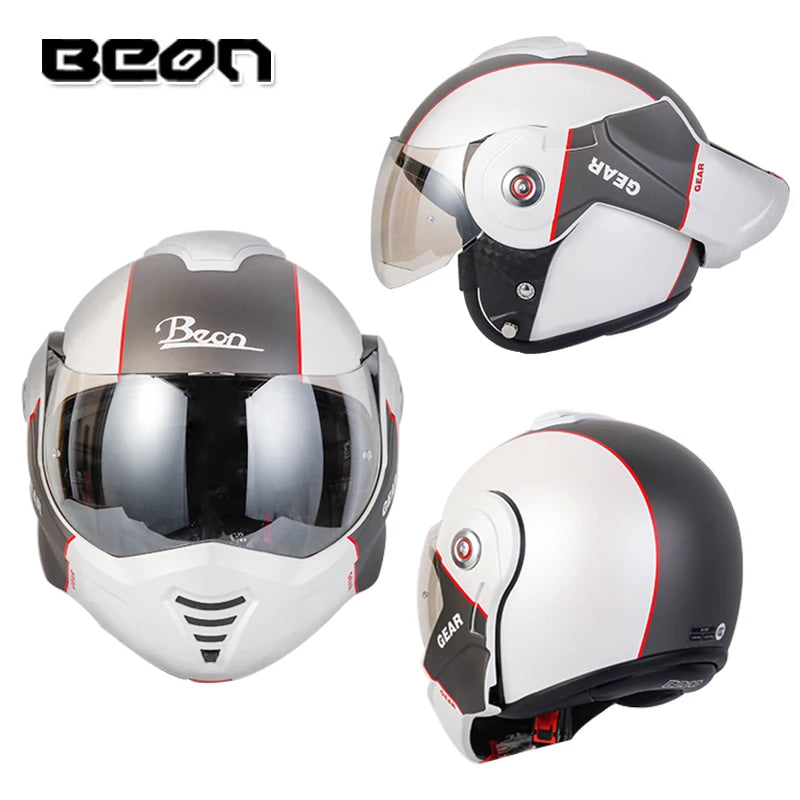 Flip-up Motorcycle Helmet Modular Full Face Helmet ECE Certification BEON B702