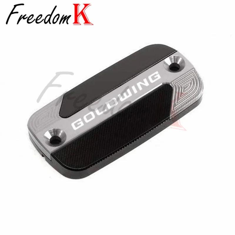 Motorcycle CNC Front Brake Reservoir Fluid Tank Oil Cup Cover For Goldwing GL1800 GL1500 GL 1800 VTX 2010-2018