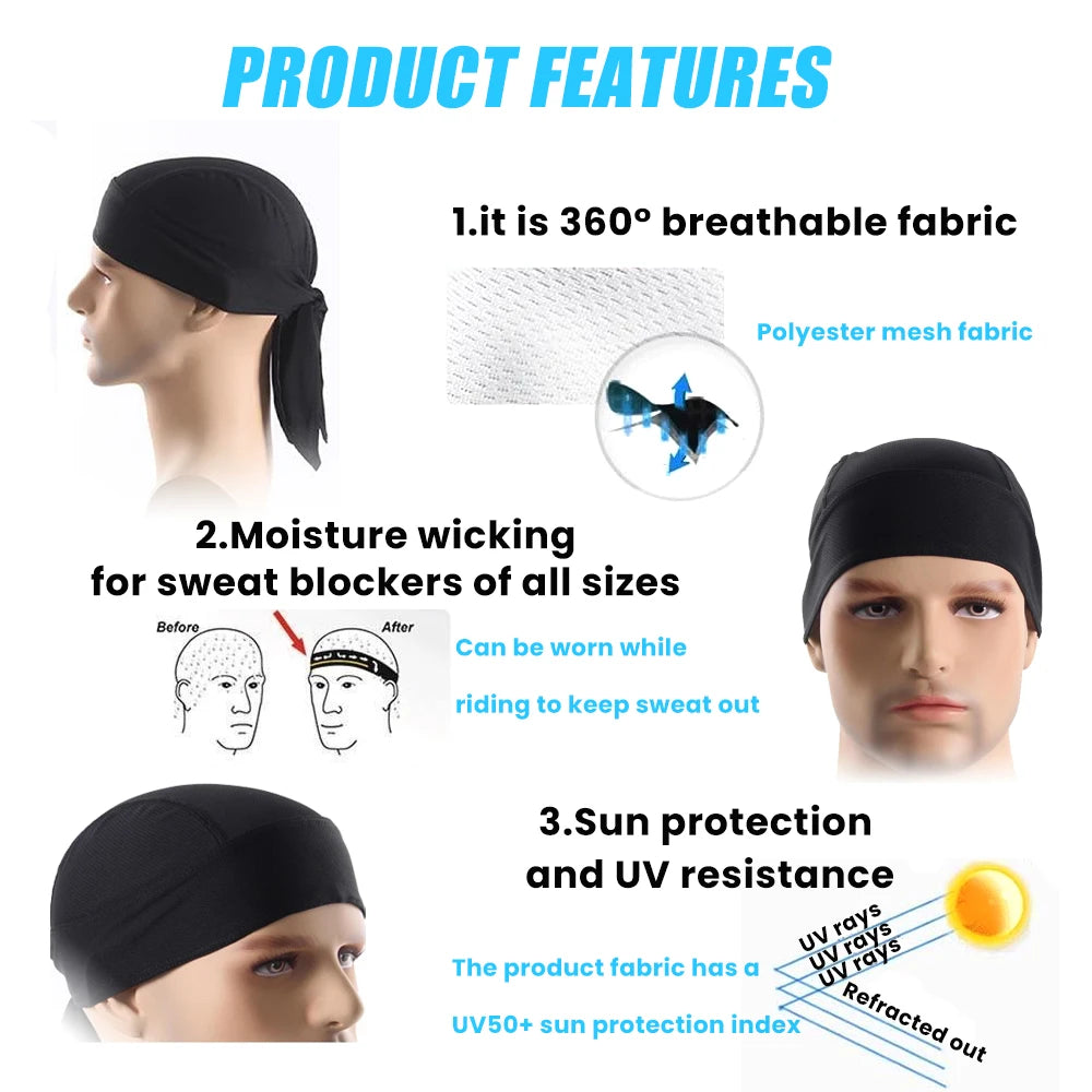 Quick Dry Bandana UV Protection Headband Scarf Summer Men Riding Bandana Headscarf Balaclava Headscarf