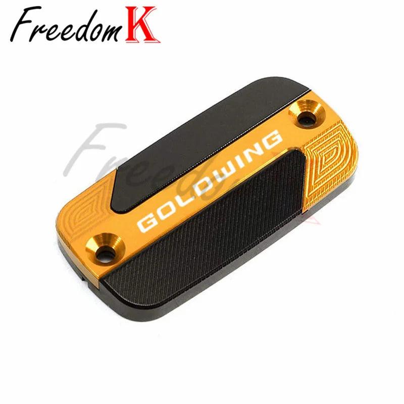 Motorcycle CNC Front Brake Reservoir Fluid Tank Oil Cup Cover For Goldwing GL1800 GL1500 GL 1800 VTX 2010-2018
