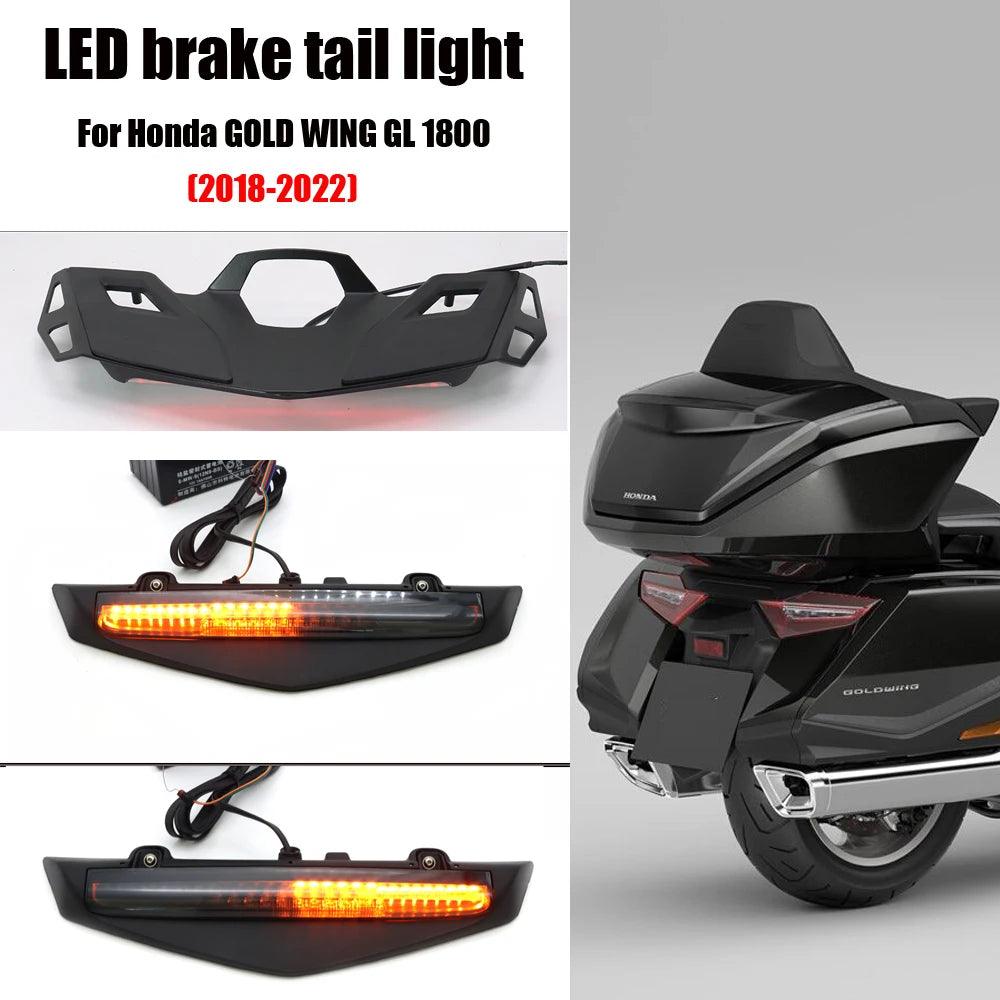 For Honda GOLD WING GL 1800 GL1800 2018-2022 Motorcycle Rear Top Box Shelf Turn Signal Trunk Luggage Rack LED Brake Tail Light