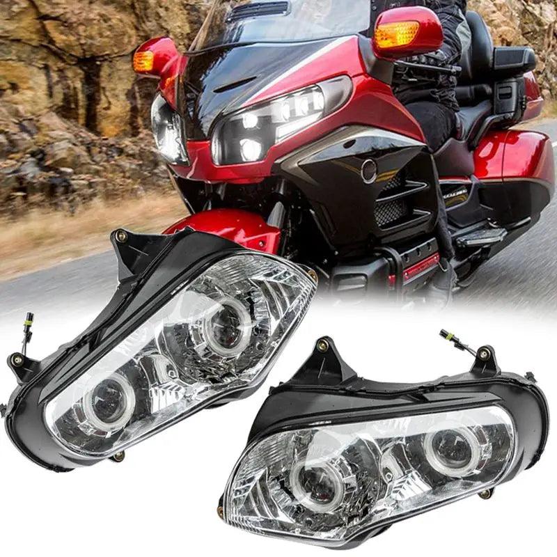 Angel Eye HID Projector Headlight Assembly For Honda Goldwing GL1800 2001-2015015 GL 1800 F6B 2013 - 2015