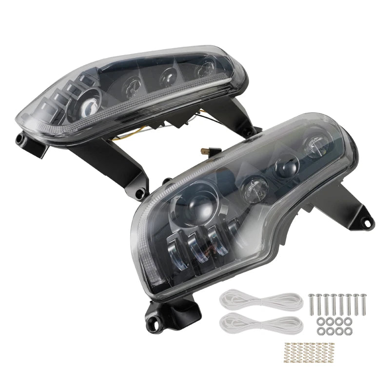 LED Headlight Headlamp For Honda GoldWing GL1800 2001-2017 Optical Fiber