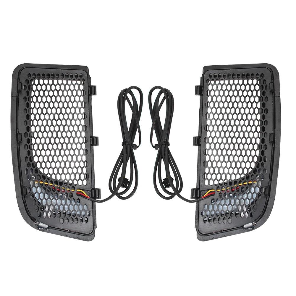 Motorcycle Black LED Turn Signal Light Fairing Lower Grills For Harley Touring Street Road Electra Glide Ultra Classic FLHTCU - RPM Rivals