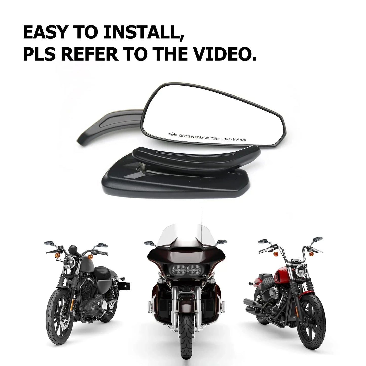 Motorcycle Rear View Mirror Motorbike Side Rearview Mirrors For Harley Davidson For Sportster Iron 883 Street Glide Rider