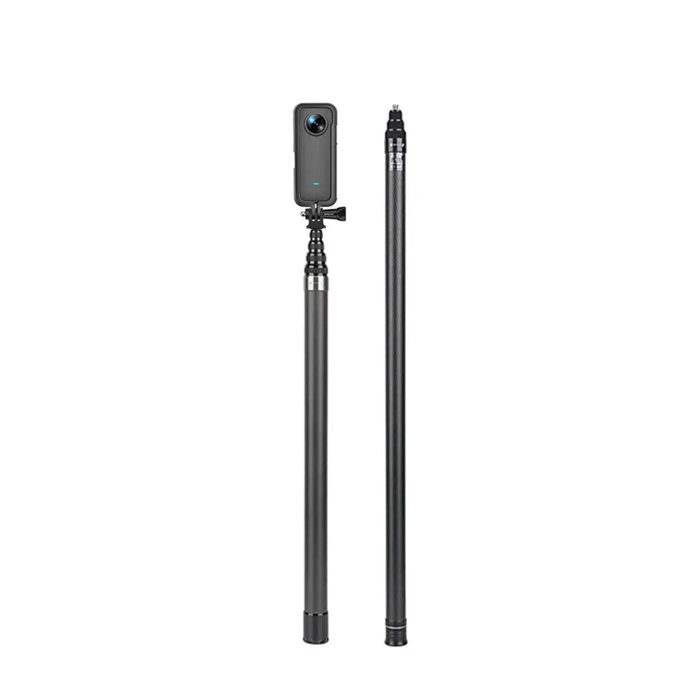 Carbon Fiber Scalable Monopod Extended Edition Invisible Selfie Stick for Insta360 X3 X2 For Go Pro Stick Tripod 3m