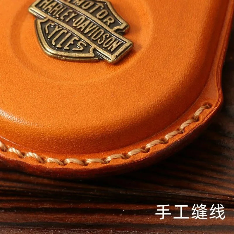 Suitable For Harley Motorcycle FOB Retro Key Pack X48 Induction Start 883 Keychain Cowhide Handmade Key Case