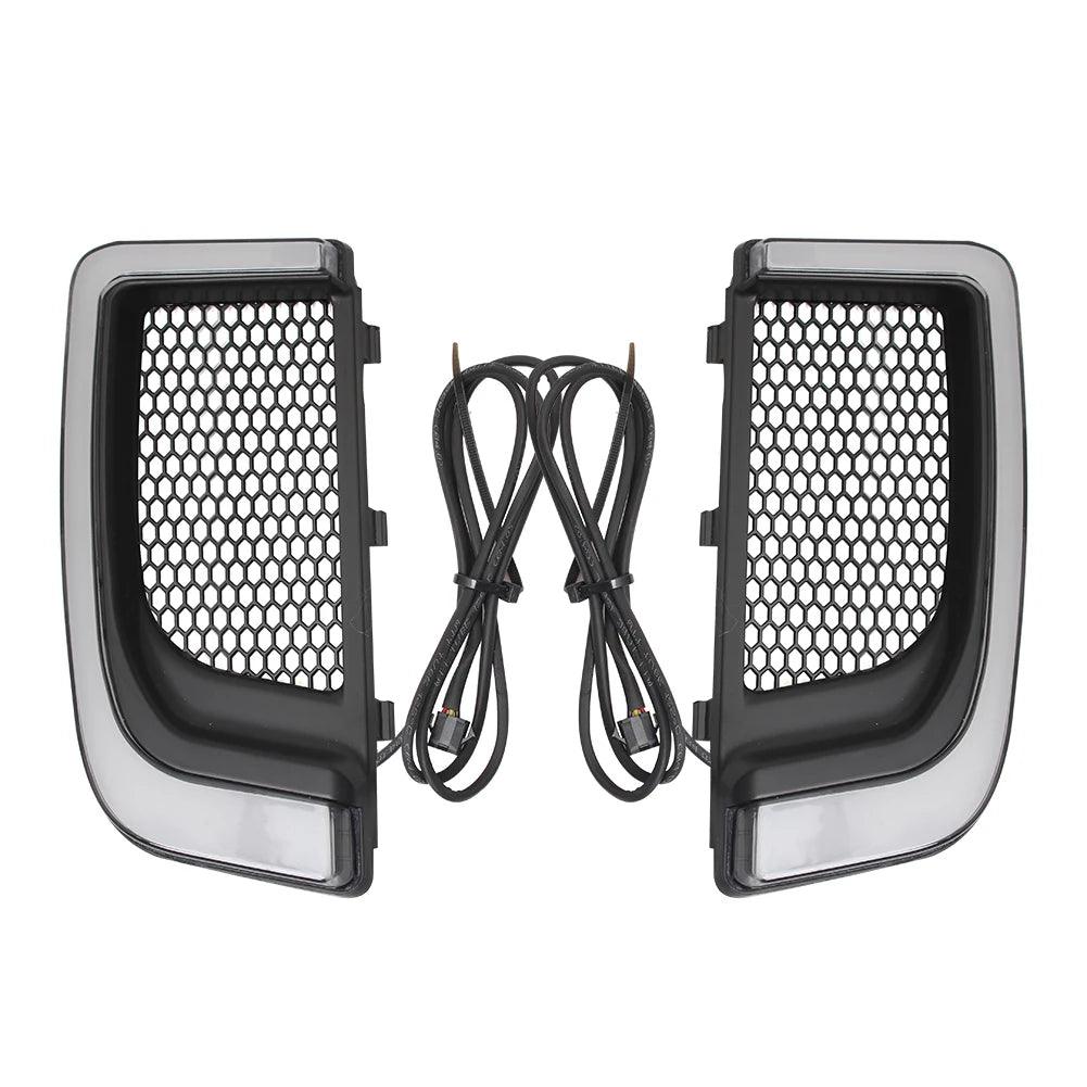 Motorcycle Black LED Turn Signal Light Fairing Lower Grills For Harley Touring Street Road Electra Glide Ultra Classic FLHTCU - RPM Rivals