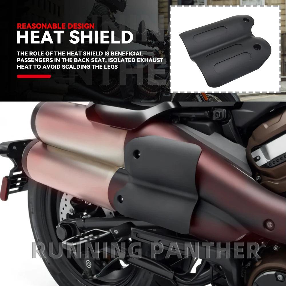NEW FOR SPORTSTER S 1250 RH1250 RH 1250 2021 2022 - Motorcycle Passenger Foot Peg Rests Footpeg Support Kit Heat Shield Cover - RPM Rivals