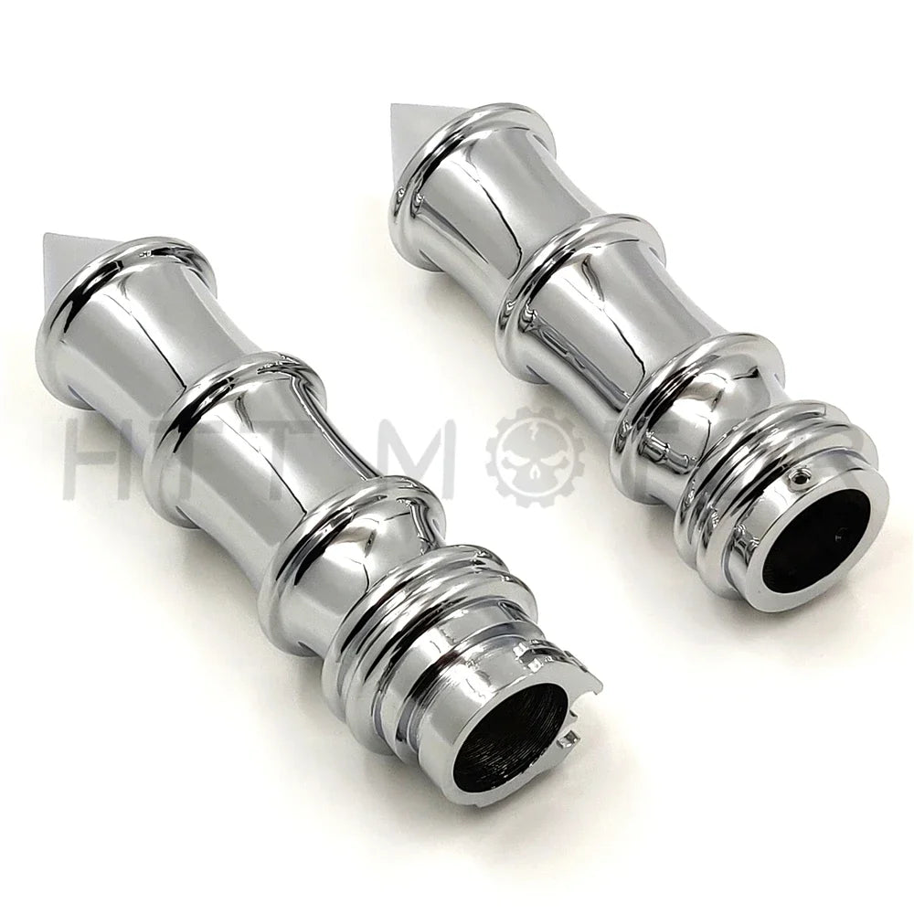 Motorcycle Accessories Chrome Skeleton Spike 1" 25mm Hand Grips for 1996-2010 Harley Davidson Softail