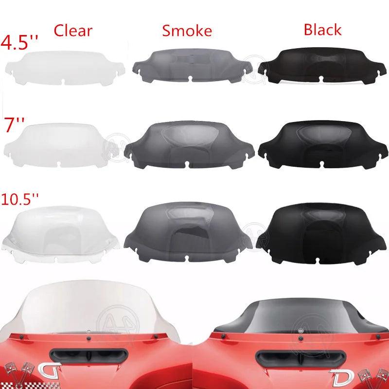 Black/Smoke/Clear4.5'' 7"10.5'' Windshield Fairing Windscreen Cover For Harley Electra Street Glide Touring 2014-up 2015-2019 - RPM Rivals