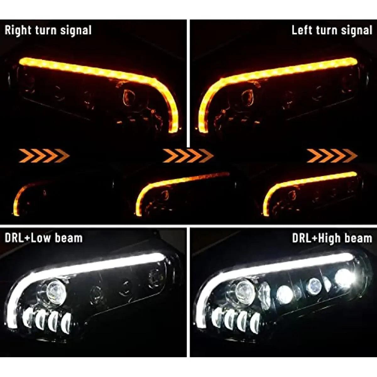 LED Headlight H/L Beam Blinking Turn Signal for Honda GoldWing 1800 GL1800 2001-2017 Motorcycle Headlight Daytime Running Lamp