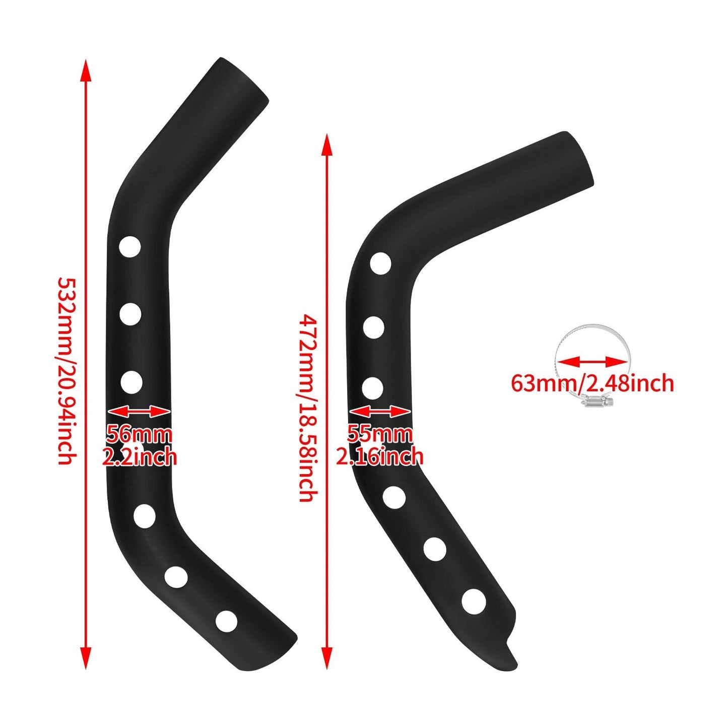 Motorcycle Exhaust Pipe Heat Shield Muffler Guard Protective Cover Black For Harley Sportster XL 883 1200 Forty Eight 2004-2021 - RPM Rivals