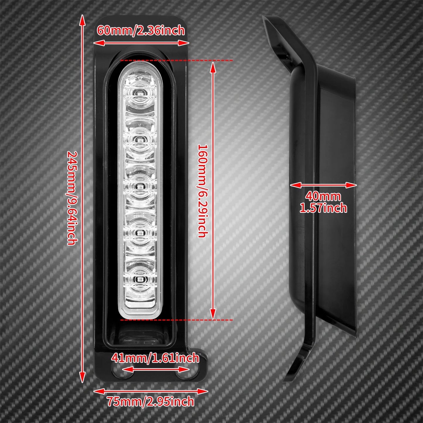 Motorcycle Rear Fender Saddlebag Side Filler LED Brake Light Turn Signal Run Lamp For Harley Touring Ultra Limited FLHR 2014-23