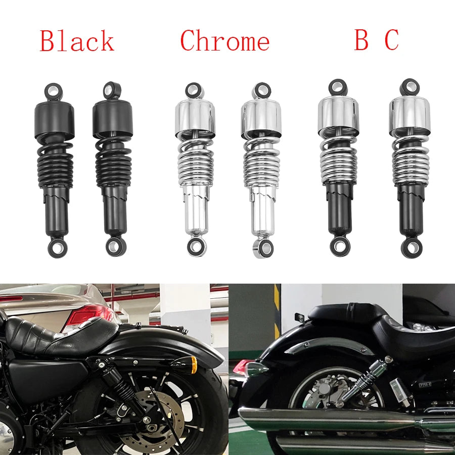 ممتصات صدمات خلفية قابلة للتعديل زنبركات صدمات تعليق لدراجة Harley Sportster 883 1200 Touring Road King مقاس 267 مم