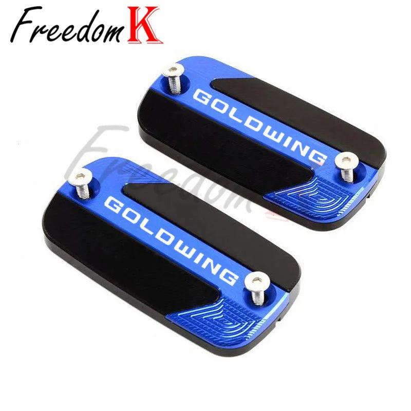 Motorcycle CNC Front Brake Reservoir Fluid Tank Oil Cup Cover For Goldwing GL1800 GL1500 GL 1800 VTX 2010-2018