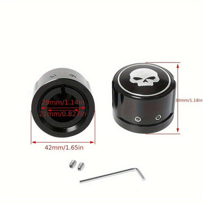 Skull Design Cnc Aluminum Front Fork Nut Cap Bolt For Harley - Fits Touring, Electra Glide, Dyna, Street Bob, Sportster Xl & Softail - RPM Rivals