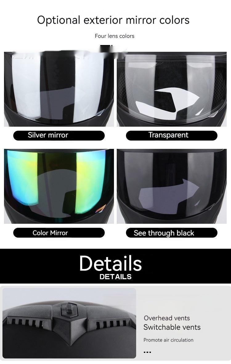 Electric Motorcycle Double Lens Exposed Men And Women Motorcycle Helmet - RPM Rivals