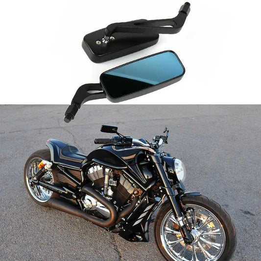 1 Pair Rectangular Motorcycle Mirror for Harley Cruiser Bobber Chopper Softail Sportster ATV Motor Mirror Accessories - RPM Rivals