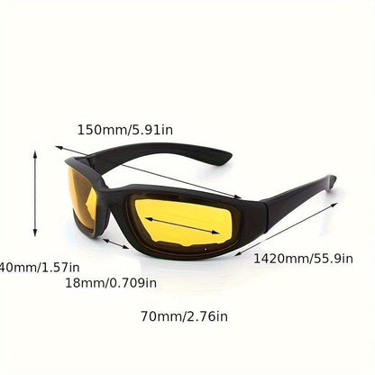 1 Set Of 3, Sports Glasses Combo, Windproof Cycling Eyewear, Outdoor Glasses With Yellow & Grey Lenses, Durable Frame For Men And Women, Athletic Accessories - RPM Rivals