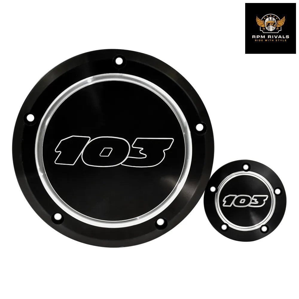 103 Derby Timer Clutch Timing Covers Set Black/Chrome For Harley Touring Road King 99 - 15 Softail Dyna 99 - 17 Fat Boy - RPM Rivals