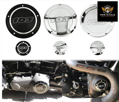 103 Derby Timer Clutch Timing Covers Set Black/Chrome For Harley Touring Road King 99 - 15 Softail Dyna 99 - 17 Fat Boy - RPM Rivals