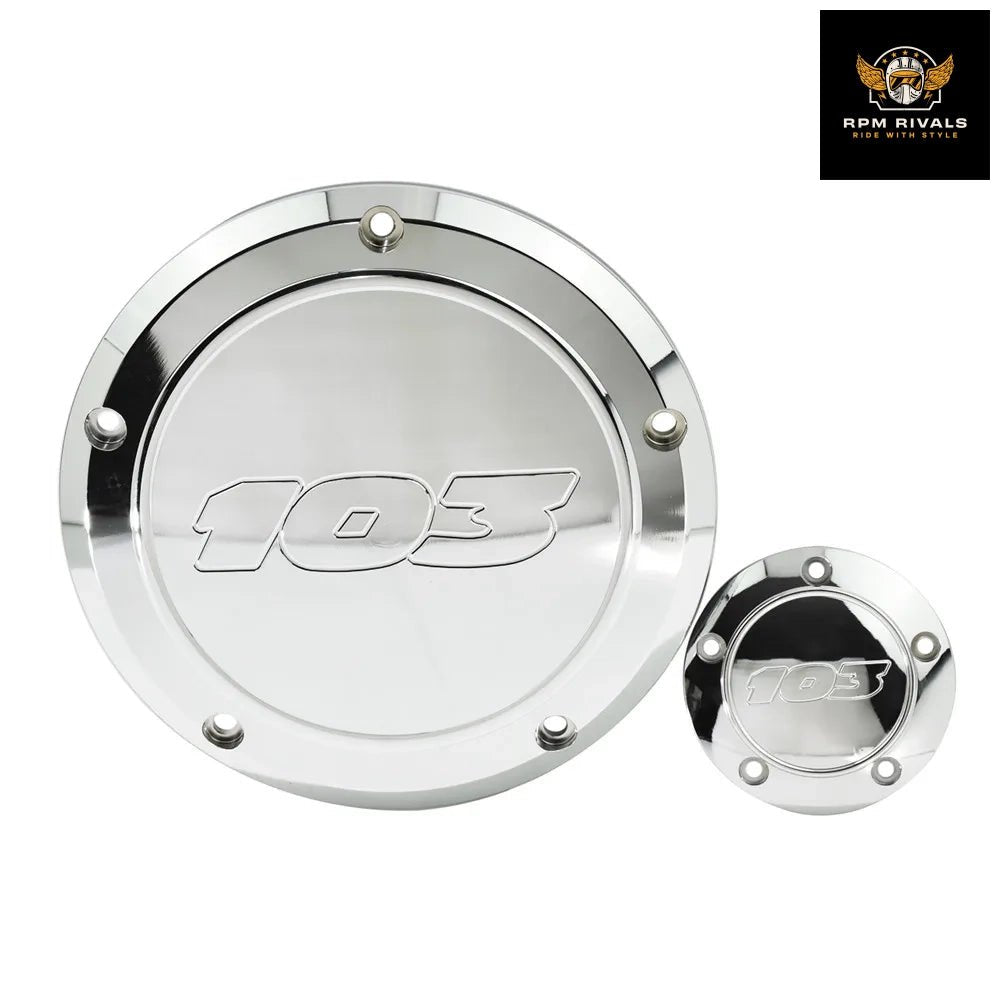 103 Derby Timer Clutch Timing Covers Set Black/Chrome For Harley Touring Road King 99 - 15 Softail Dyna 99 - 17 Fat Boy - RPM Rivals