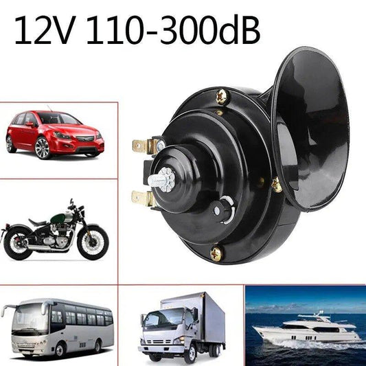 12V Super Loud Car 300DB Dual Tone Snail Electric Air Horn Siren Motorcycle T - RPM Rivals