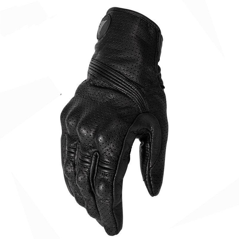 Motorcycle Half-finger Gloves Motorcycle Riding Leather Fingerless Four Seasons Breathable Racing Rider Equipment Male - RPM Rivals