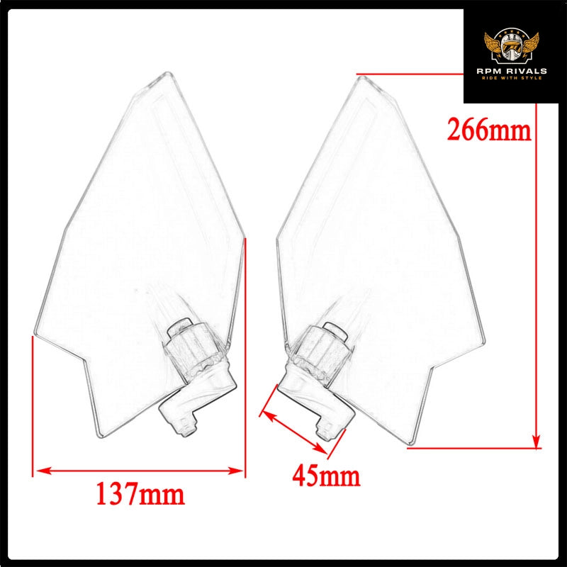 Adjustable Upper Air Deflectors Motorcycle Accessories For HONDA Gold Wing GL1800 Tour DCT Airbag 2018 2019 2020 2021 F6B