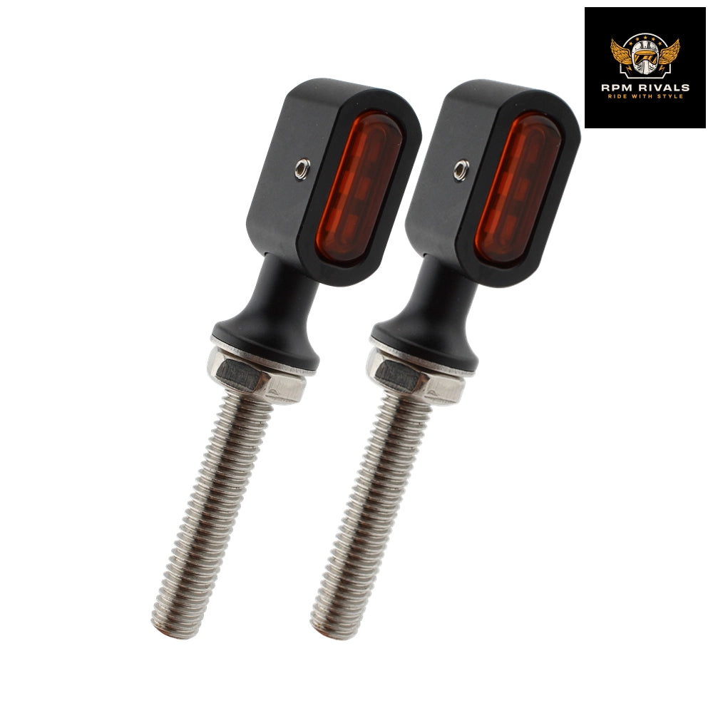 2xMotorcycle Mini Rear E Mark LED Turn Signal Red Running Brake Lamp For Harley Softail Touring Sportster XL 883 Cafe Racer Dyna