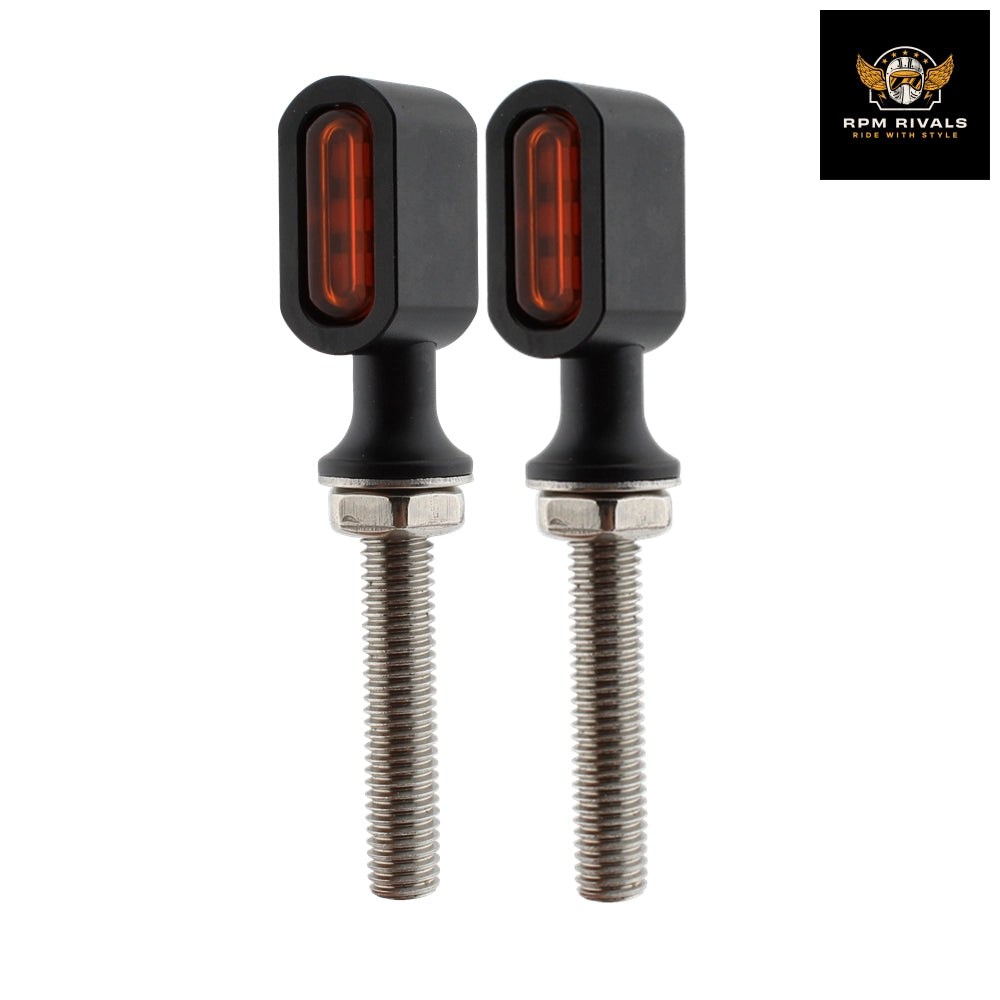 2xMotorcycle Mini Rear E Mark LED Turn Signal Red Running Brake Lamp For Harley Softail Touring Sportster XL 883 Cafe Racer Dyna