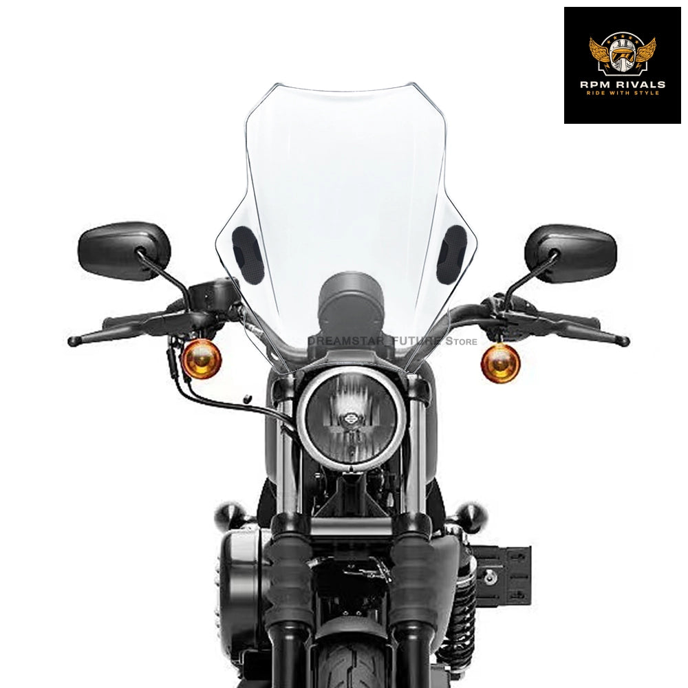 غطاء الزجاج الأمامي للدراجات النارية Harley Street 750/ROADSTER/1200CUSTOM/Fat Bob/Dyna Switchback/883L SuperLow/XR 1200/V8 
