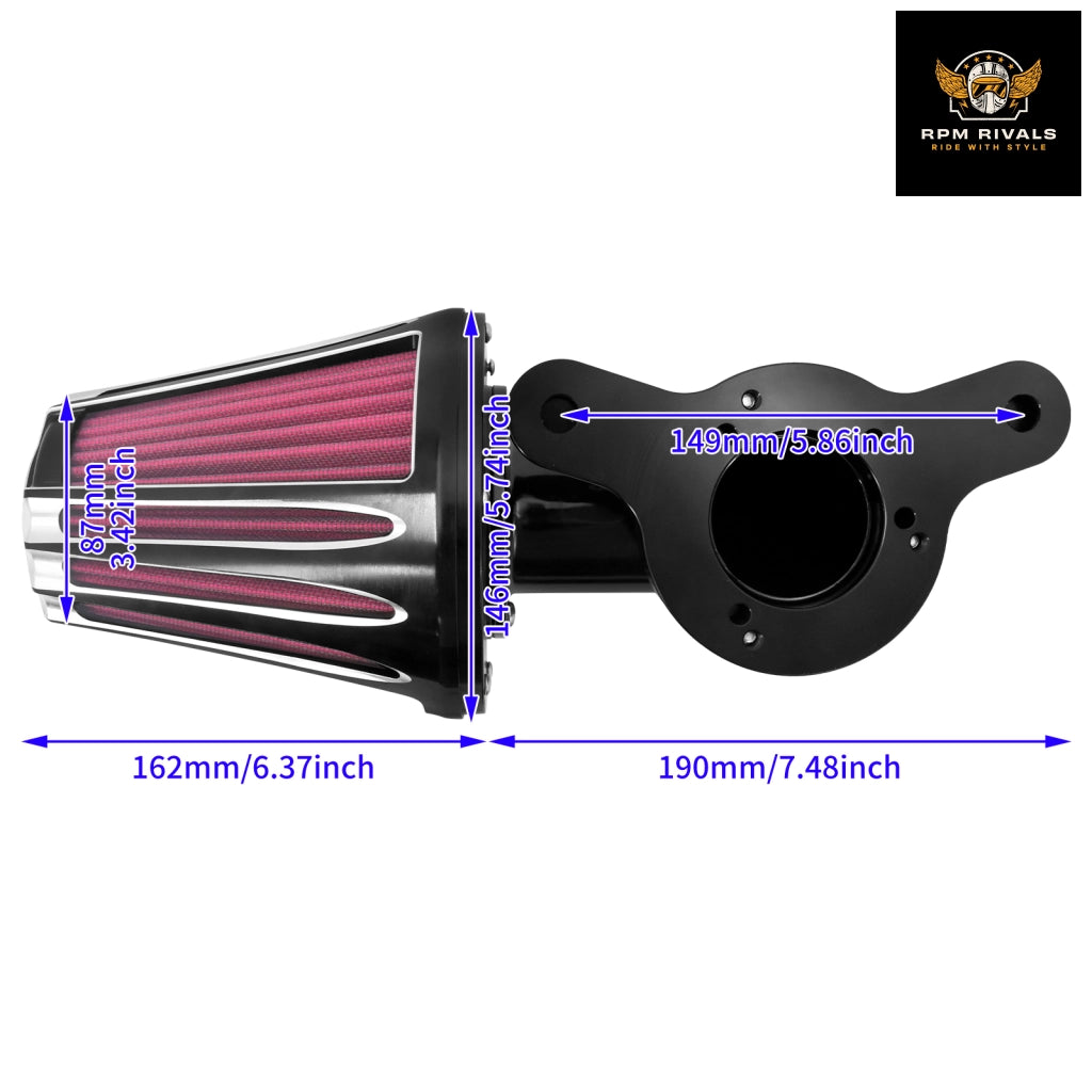 منظف ​​فلتر الهواء CNC لدراجات Harley Touring Road King Electra Street Glide Dyna Softail FLTR FLH Fat Boy Low Rider FXDB 