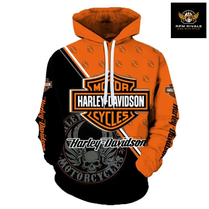 Spring Autumn Harley Davidson Hoodie Men -Women - Kids 3d Print Harley Logo Hoodies Fashion Sweatshirt Motorcycle Outdoor Sports Jacket