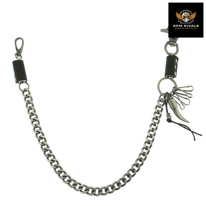 Punk Trendy Fashion Metal Waist Chain Jeans Accessory Chain Bullet/Horn Designs