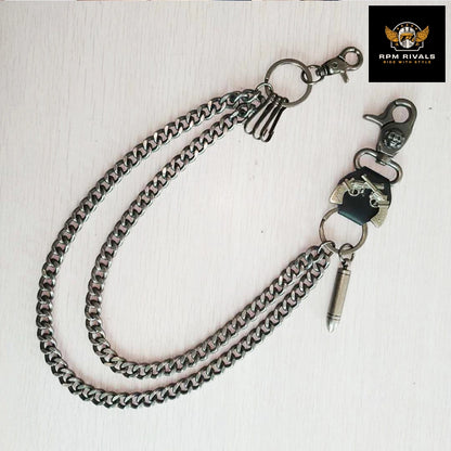 Punk Trendy Fashion Metal Waist Chain Jeans Accessory Chain Bullet/Horn Designs