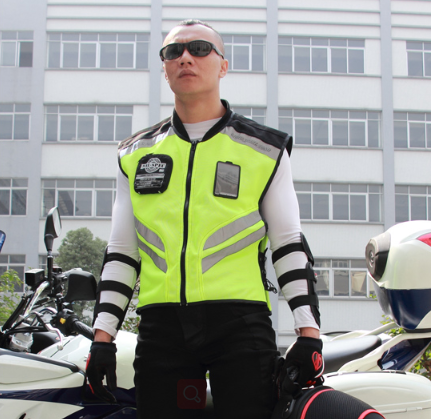 Motorcycle riding reflective vest