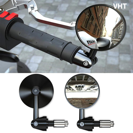 2pcs 1Pair Motorcycle Rearview Handle Bar End Mirrors Moto Accessories 16mm Universal Motorbike Handlebar Round 7/8" Handle Bar - RPM Rivals