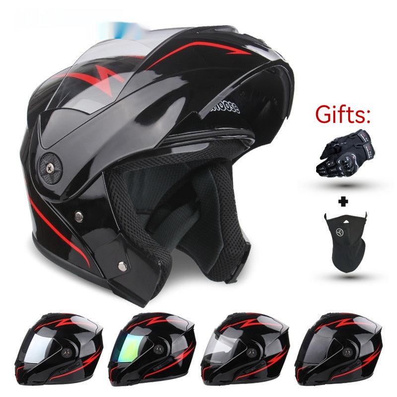 Electric Motorcycle Double Lens Exposed Men And Women Motorcycle Helmet - RPM Rivals